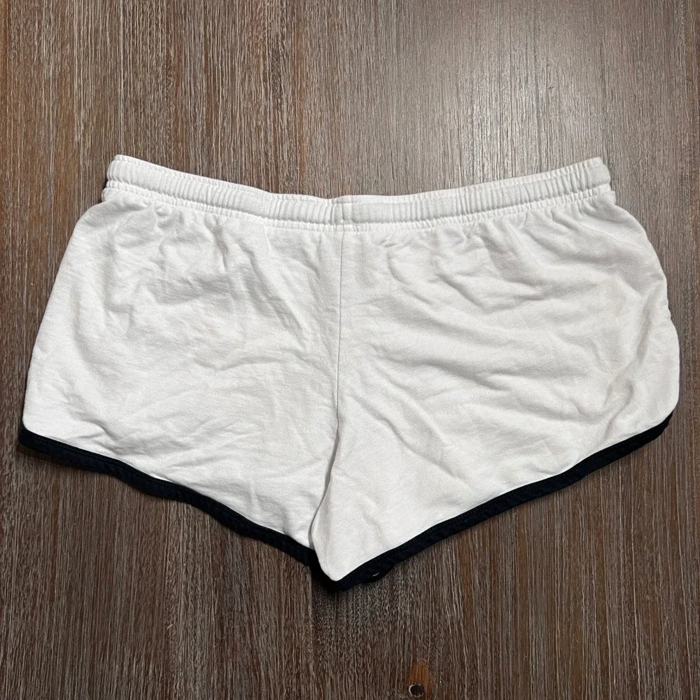 Disney Minnie Mouse Sleep Shorts White Black Drawstring‎ Women's Lounge Sz 15/17 - Picture 2 of 6